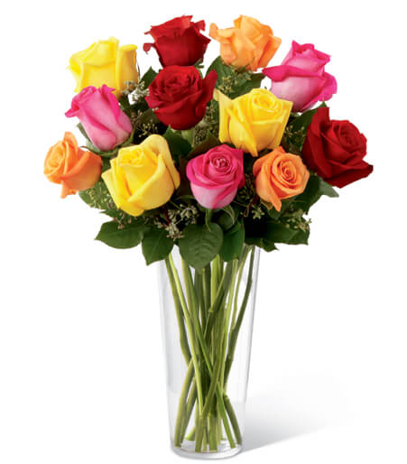 The Bright Spark Rose Bouquet