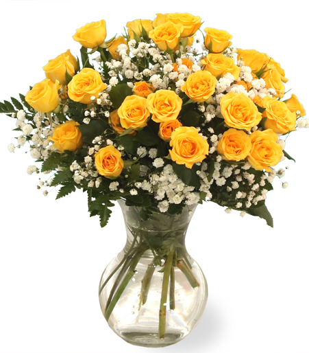 yellow spray roses