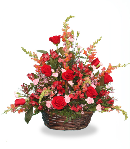 Classic Funeral Flower Basket Arrangement | Florist One