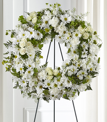 Faithful Wishes Wreath by Fasan Florist