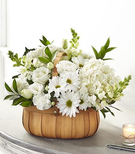 Pure Ivory Basket by Fasan Florist