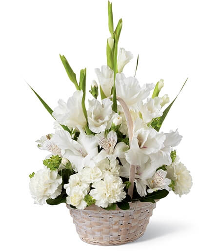 White Funeral Flower Arrangements