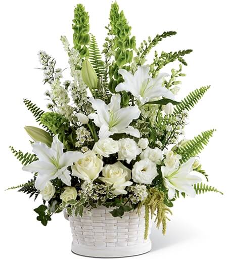 White Funeral Flower Arrangements