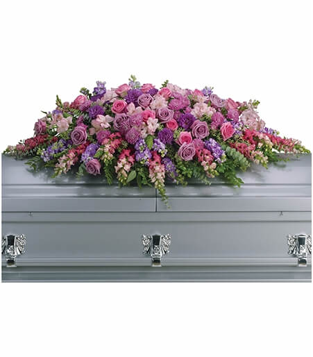 Lavender Tribute Casket Spray