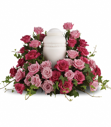 Bed of Pink Roses by Fasan Florist